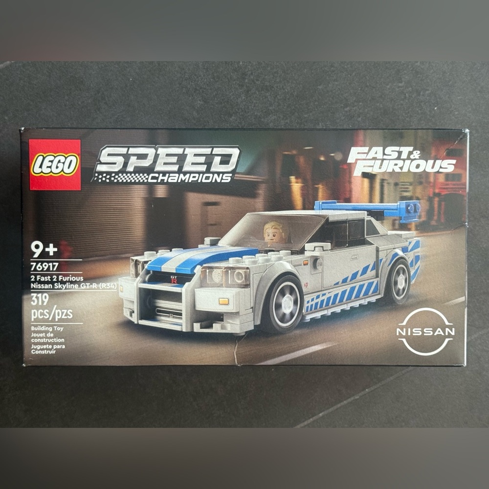 Lego Gray and Blue Building Set Nissan GT-R